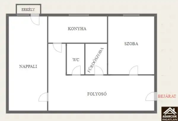 Eladó panellakás, Budapest, VIII. kerület 2 szoba 50 m² 49 M Ft
